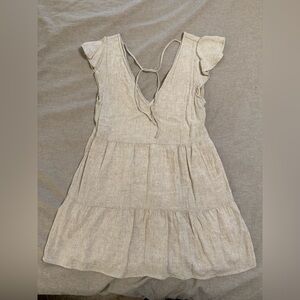 Abercrombie & Fitch Cream V-Neck Dress